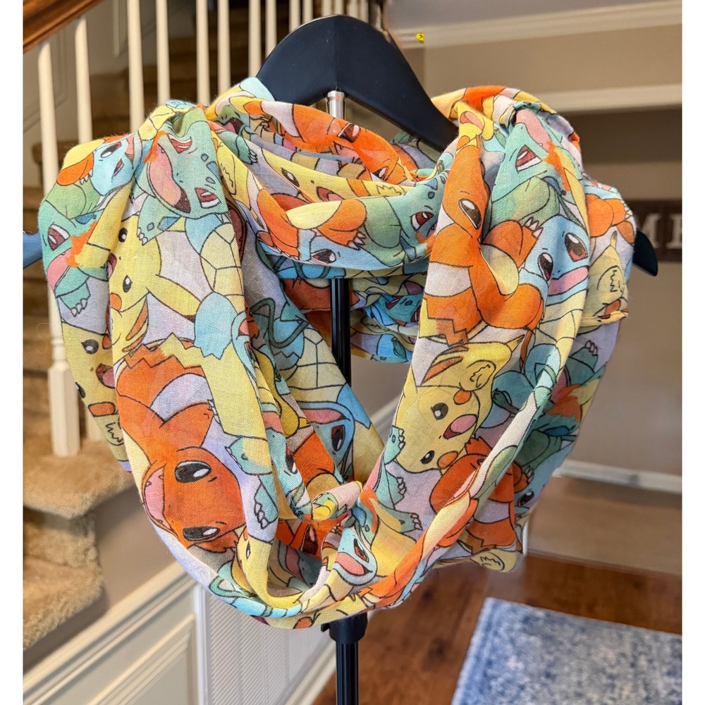 Pokemon Nintendo Infinity Scarf Pikachu Charmander Squirtle Bulbasaur Print